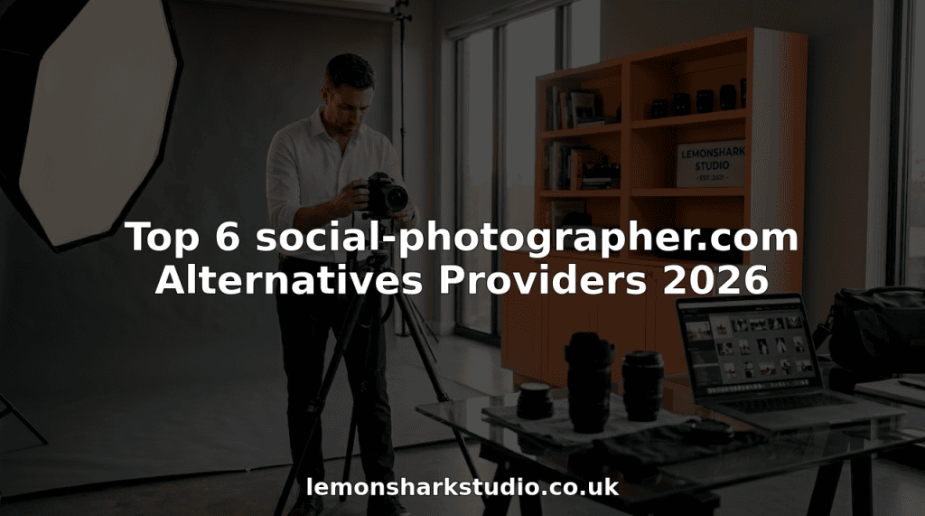 Photographer adjusting camera in studio session