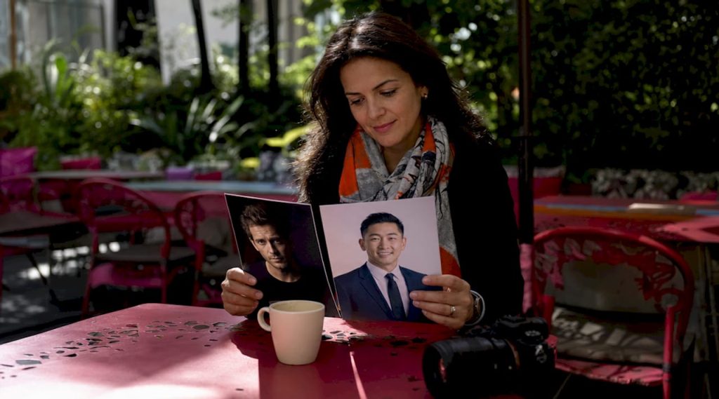 Photographer comparing actor and corporate headshots